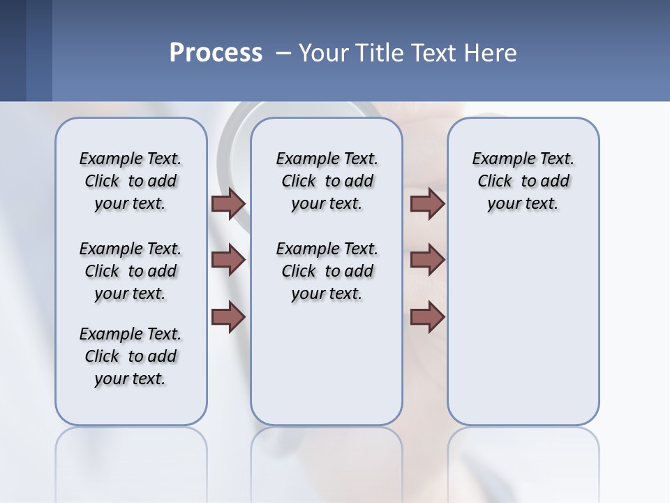A Person Holding A Stethoscope Up To Their Eye PowerPoint Template