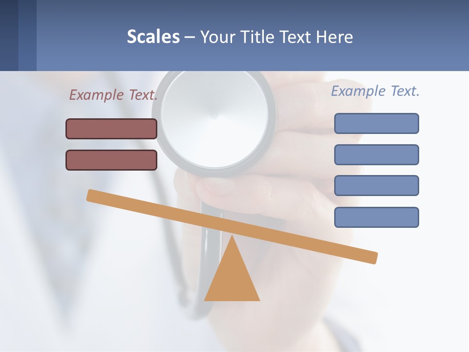 A Person Holding A Stethoscope Up To Their Eye PowerPoint Template