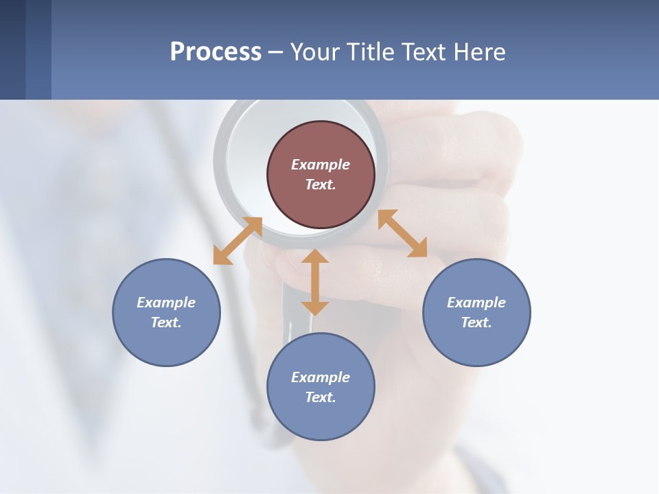 A Person Holding A Stethoscope Up To Their Eye PowerPoint Template