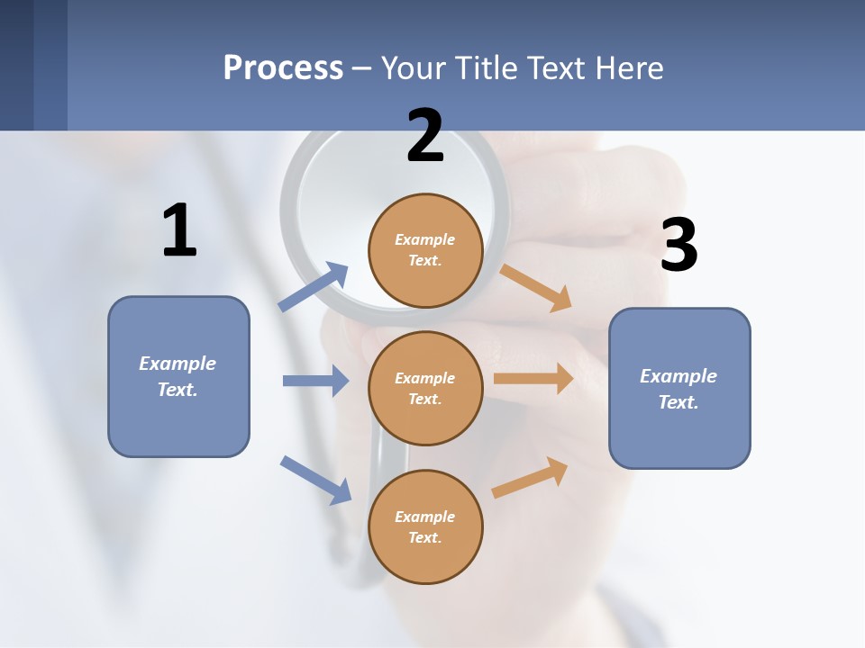 A Person Holding A Stethoscope Up To Their Eye PowerPoint Template