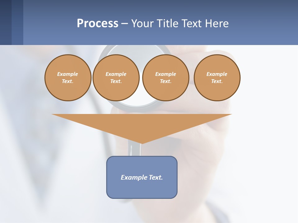 A Person Holding A Stethoscope Up To Their Eye PowerPoint Template