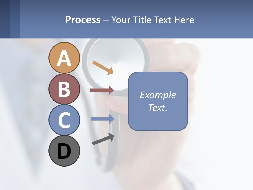 A Person Holding A Stethoscope Up To Their Eye PowerPoint Template