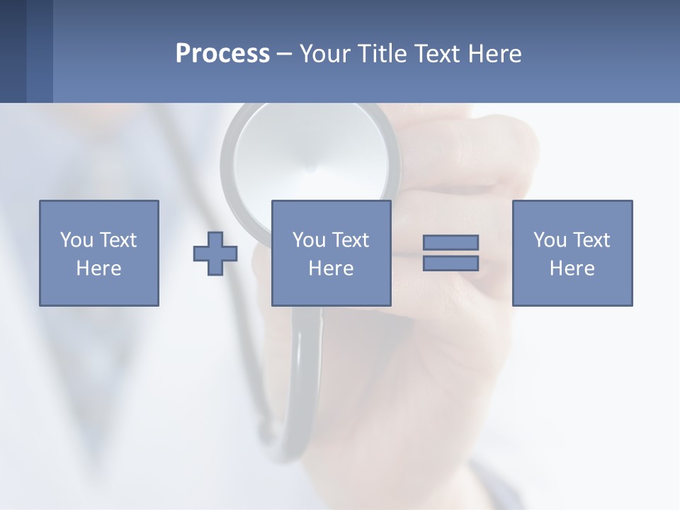 A Person Holding A Stethoscope Up To Their Eye PowerPoint Template