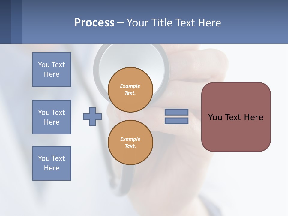 A Person Holding A Stethoscope Up To Their Eye PowerPoint Template