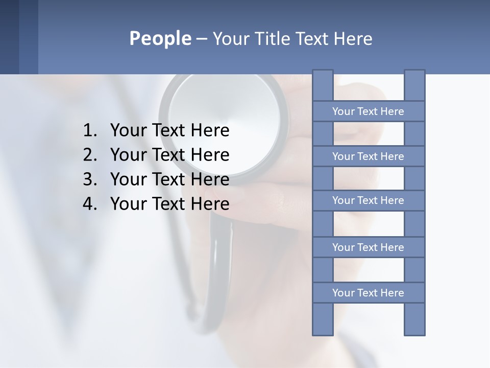 A Person Holding A Stethoscope Up To Their Eye PowerPoint Template