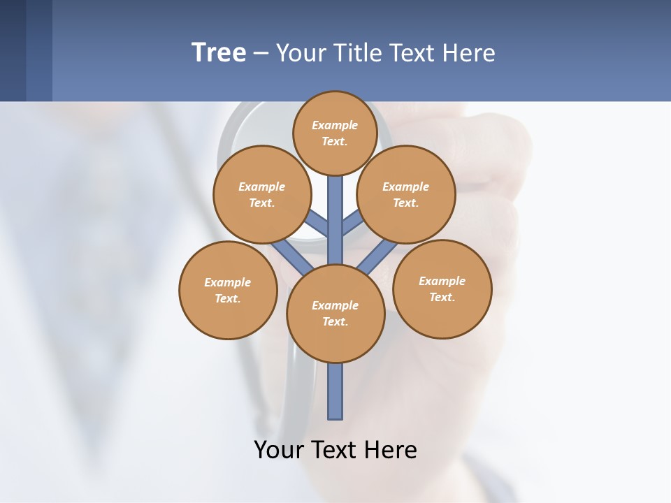 A Person Holding A Stethoscope Up To Their Eye PowerPoint Template