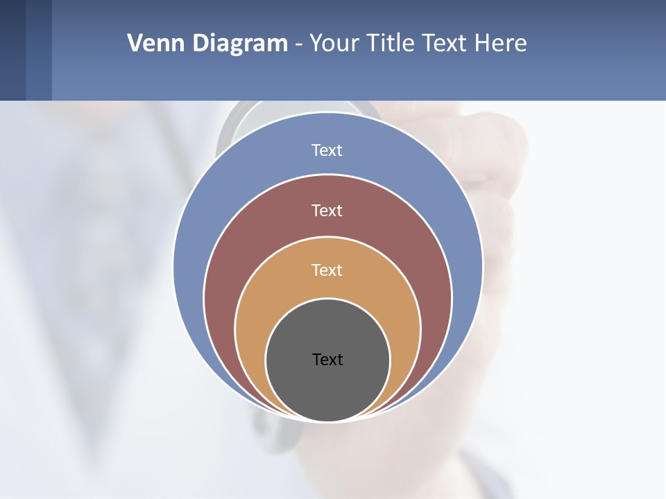 A Person Holding A Stethoscope Up To Their Eye PowerPoint Template