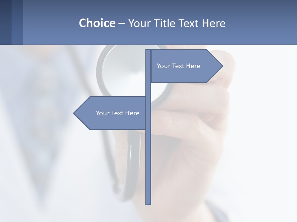 A Person Holding A Stethoscope Up To Their Eye PowerPoint Template