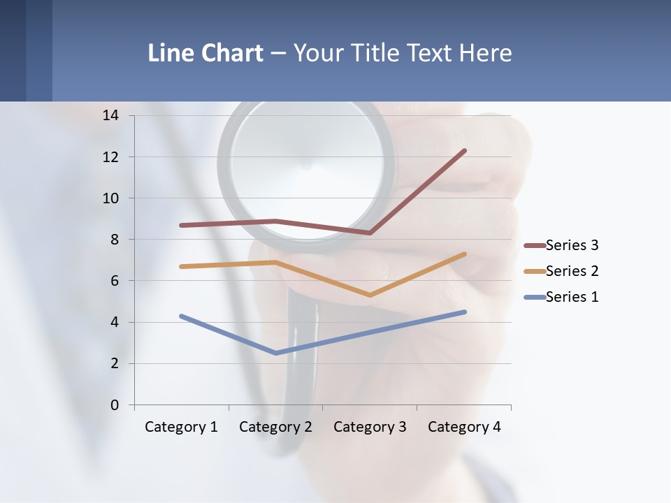 A Person Holding A Stethoscope Up To Their Eye PowerPoint Template