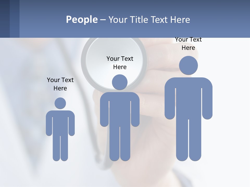 A Person Holding A Stethoscope Up To Their Eye PowerPoint Template