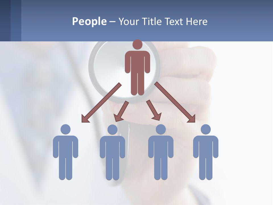 A Person Holding A Stethoscope Up To Their Eye PowerPoint Template