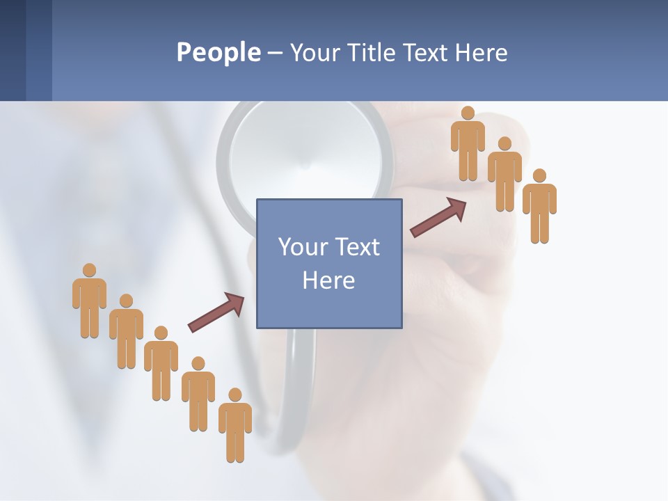 A Person Holding A Stethoscope Up To Their Eye PowerPoint Template