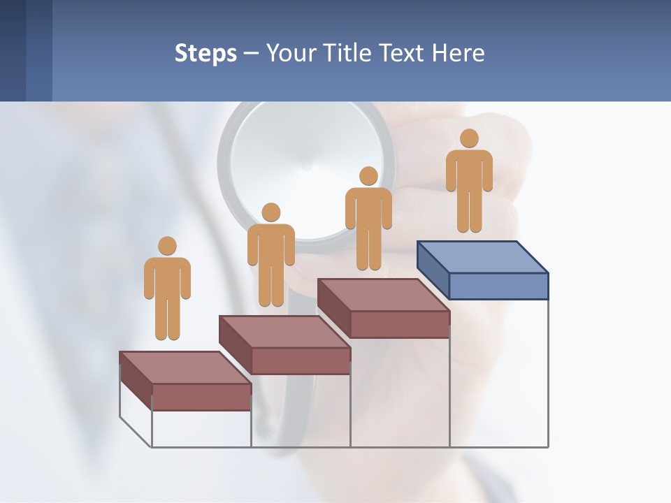 A Person Holding A Stethoscope Up To Their Eye PowerPoint Template