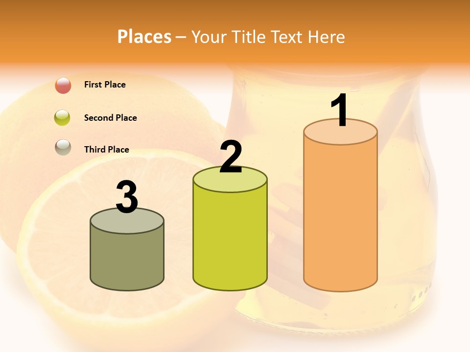 A Jar Of Honey And A Lemon Next To It PowerPoint Template