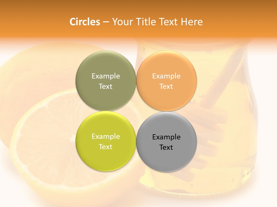 A Jar Of Honey And A Lemon Next To It PowerPoint Template