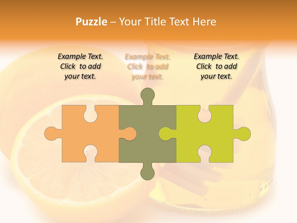 A Jar Of Honey And A Lemon Next To It PowerPoint Template