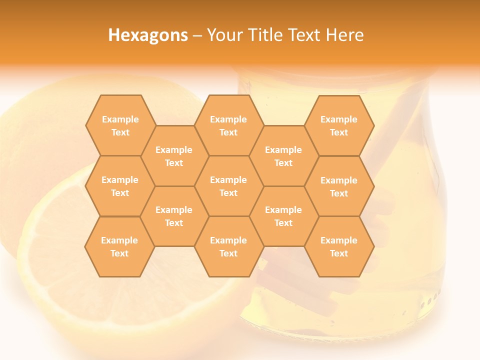 A Jar Of Honey And A Lemon Next To It PowerPoint Template