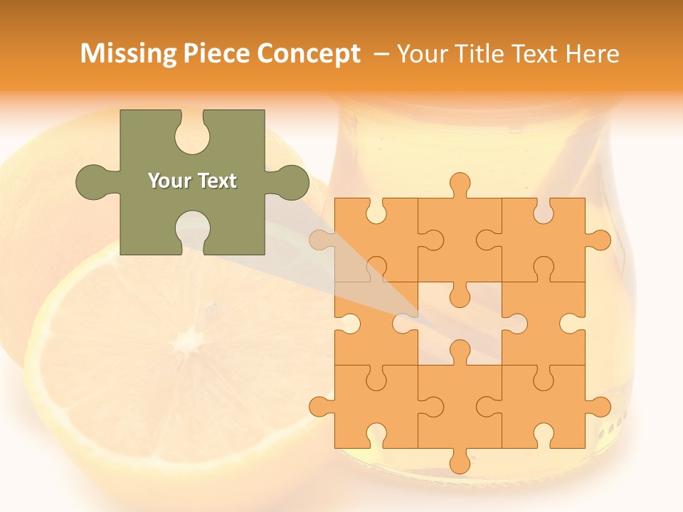 A Jar Of Honey And A Lemon Next To It PowerPoint Template