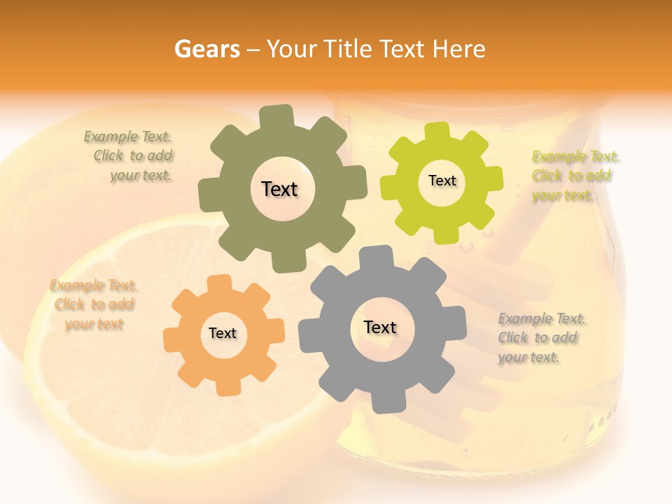 A Jar Of Honey And A Lemon Next To It PowerPoint Template