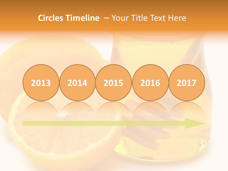 A Jar Of Honey And A Lemon Next To It PowerPoint Template