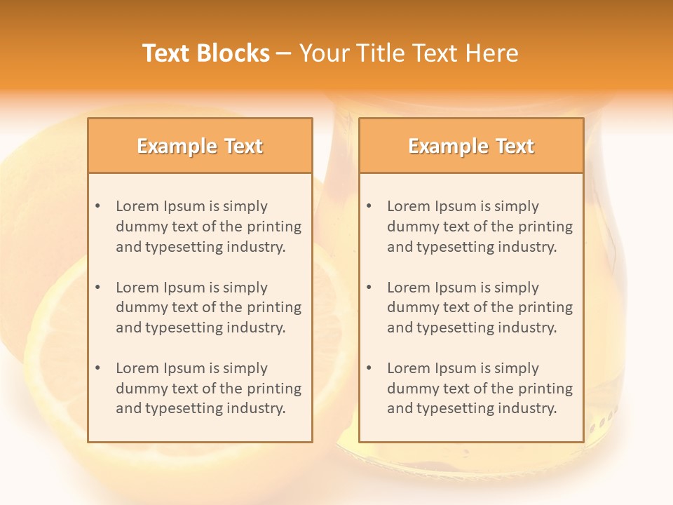 A Jar Of Honey And A Lemon Next To It PowerPoint Template