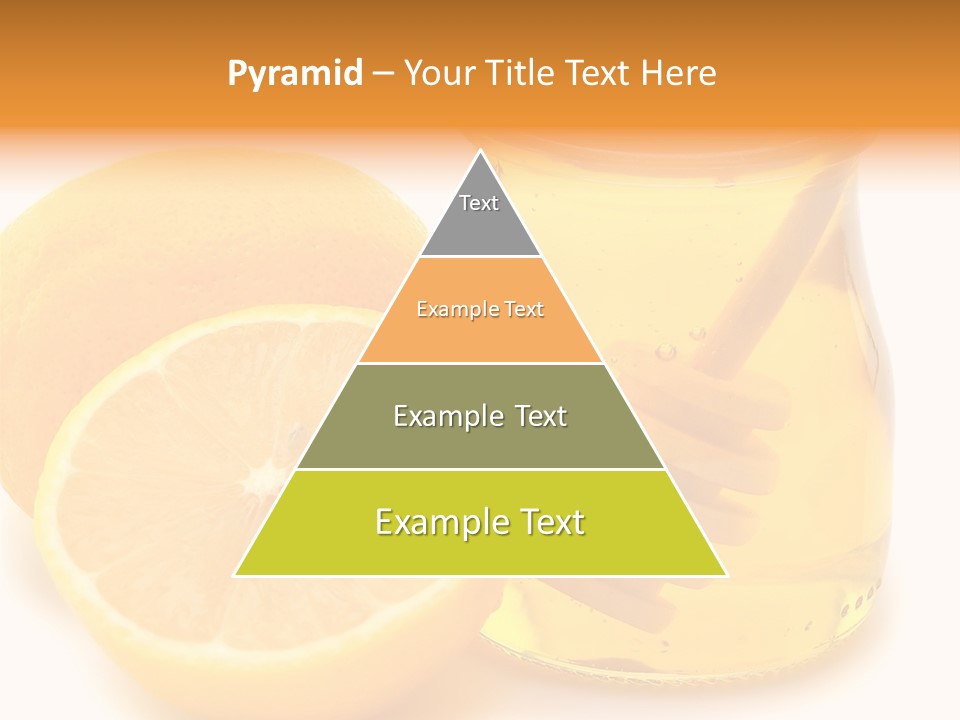 A Jar Of Honey And A Lemon Next To It PowerPoint Template