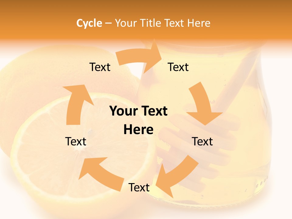 A Jar Of Honey And A Lemon Next To It PowerPoint Template