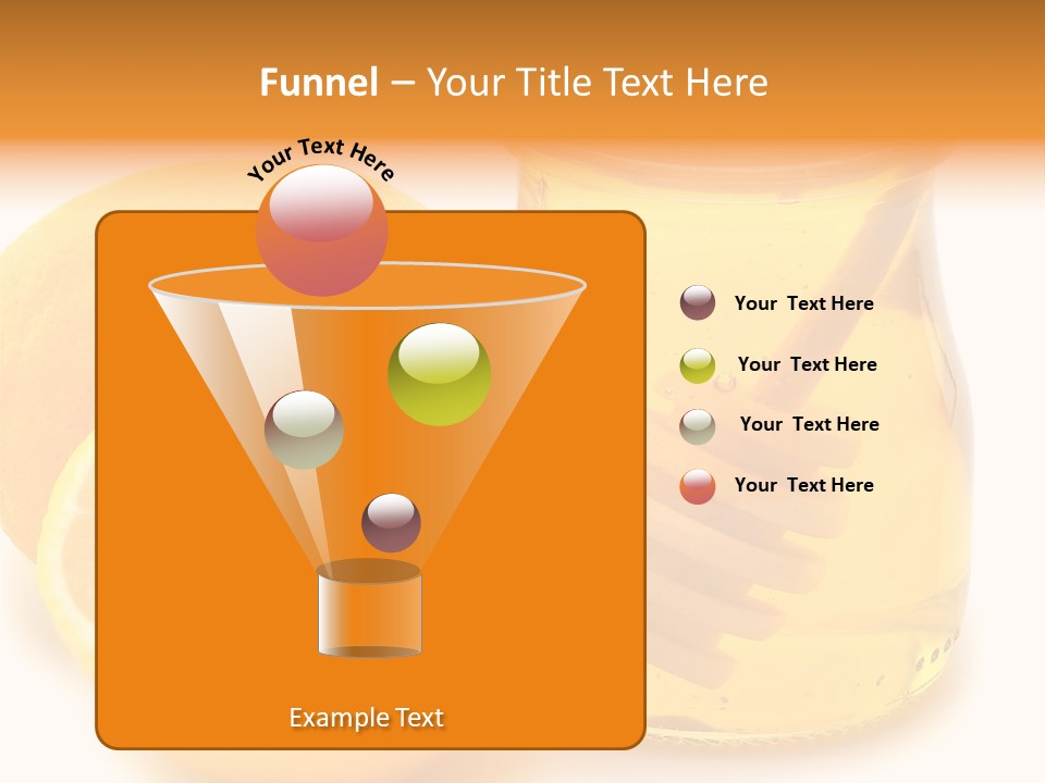 A Jar Of Honey And A Lemon Next To It PowerPoint Template