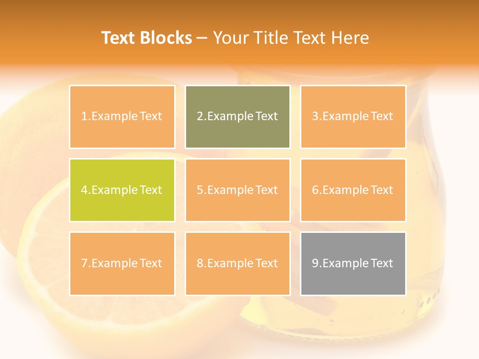 A Jar Of Honey And A Lemon Next To It PowerPoint Template