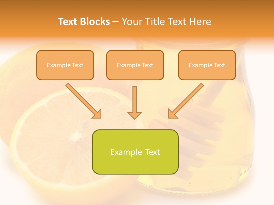 A Jar Of Honey And A Lemon Next To It PowerPoint Template