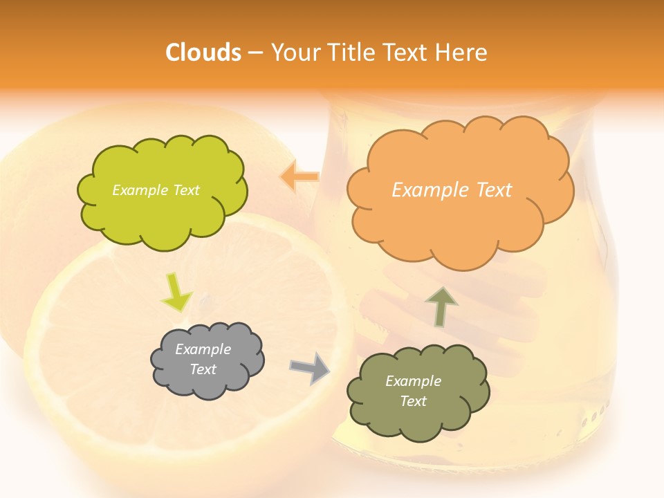A Jar Of Honey And A Lemon Next To It PowerPoint Template