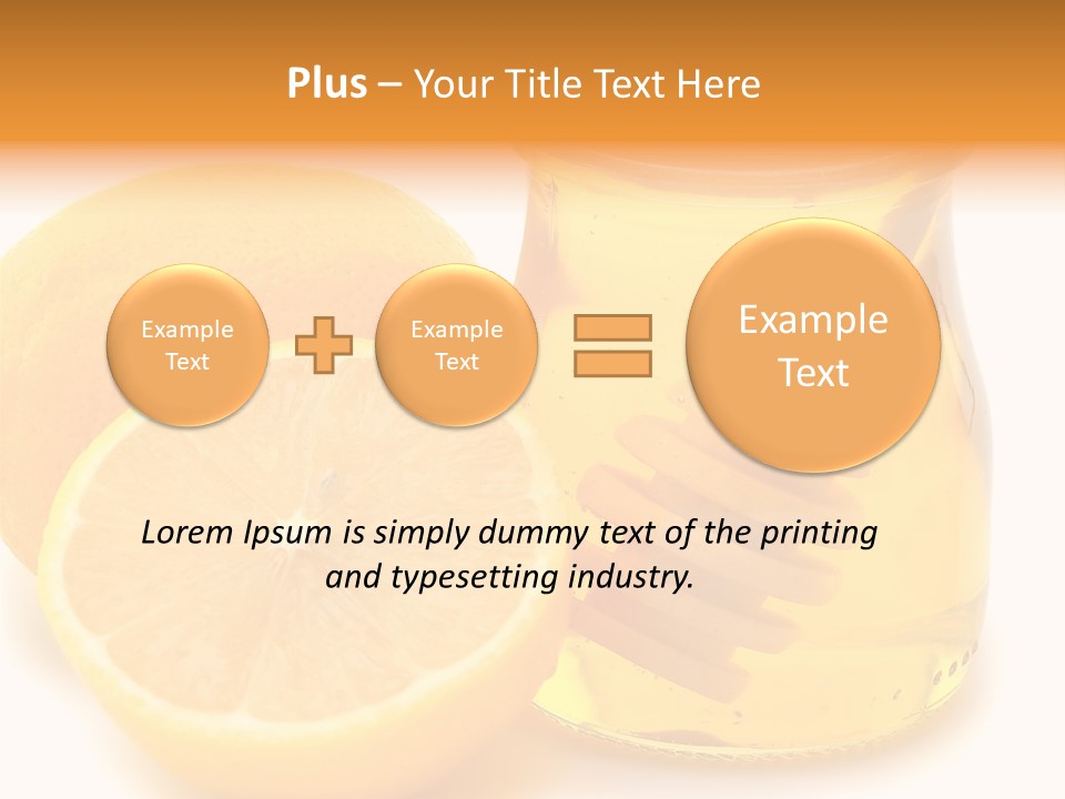 A Jar Of Honey And A Lemon Next To It PowerPoint Template