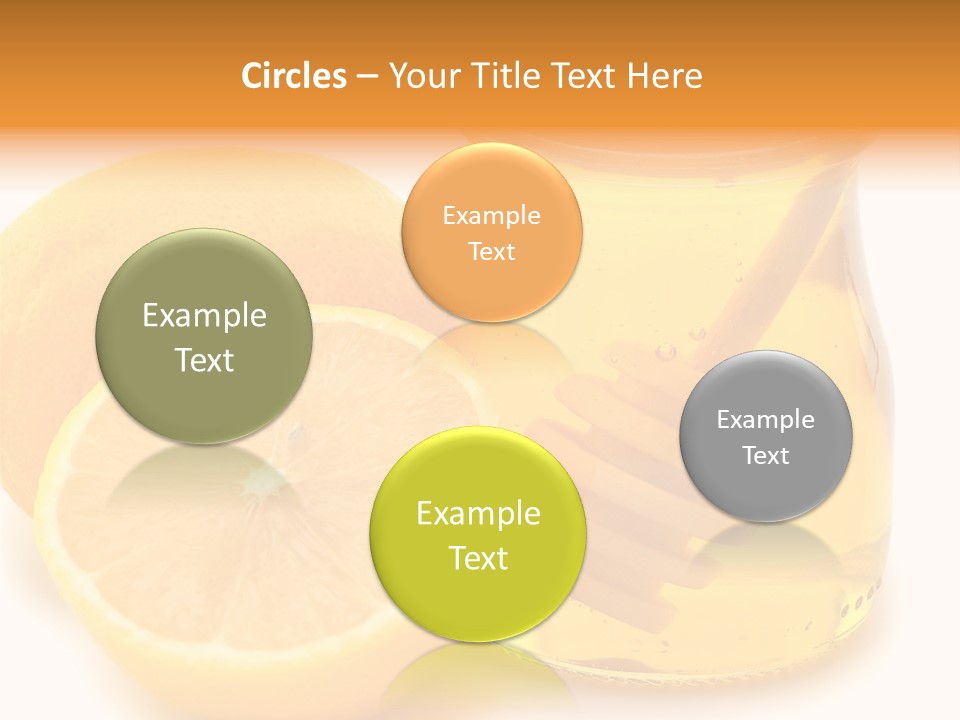 A Jar Of Honey And A Lemon Next To It PowerPoint Template