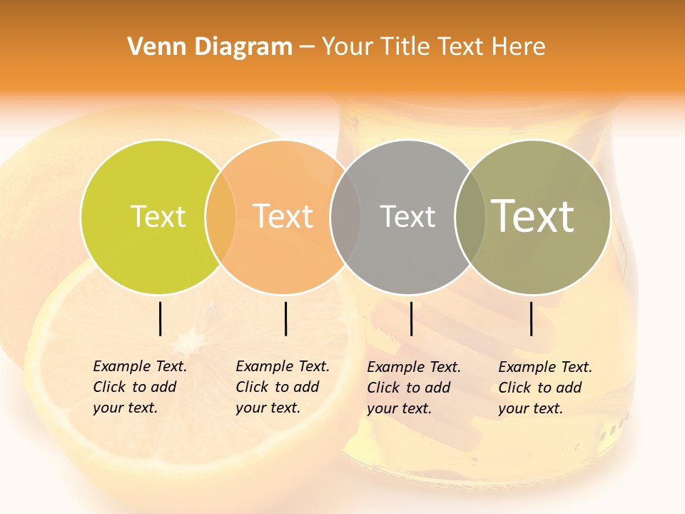 A Jar Of Honey And A Lemon Next To It PowerPoint Template