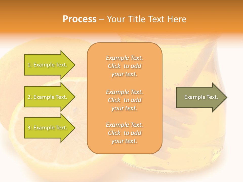A Jar Of Honey And A Lemon Next To It PowerPoint Template