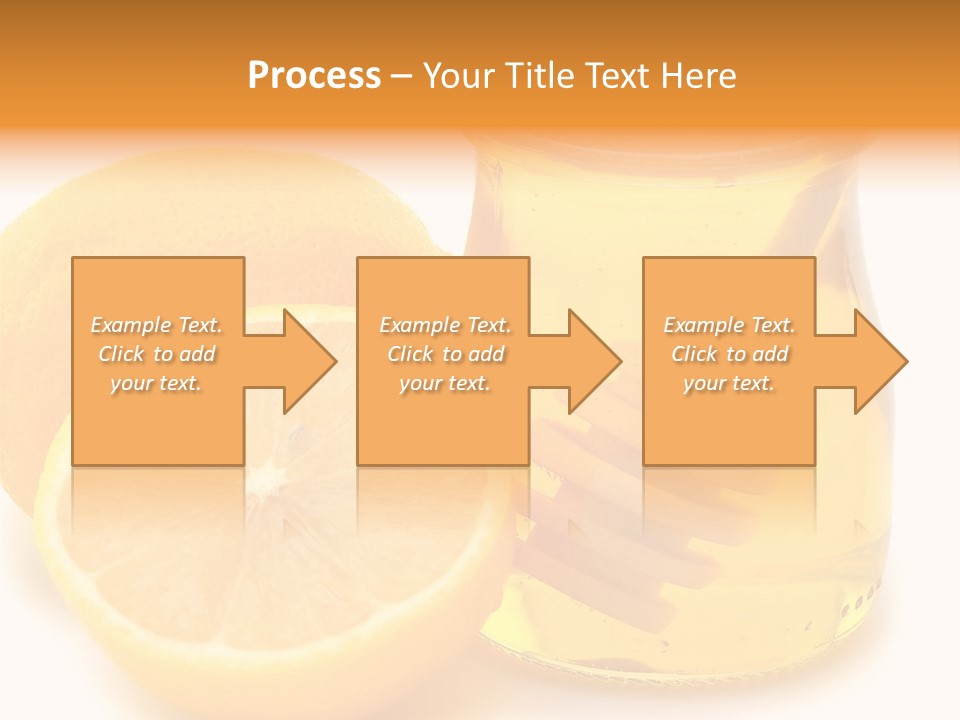A Jar Of Honey And A Lemon Next To It PowerPoint Template