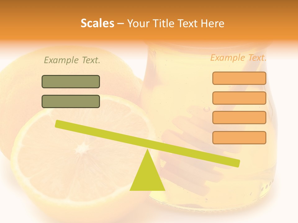 A Jar Of Honey And A Lemon Next To It PowerPoint Template