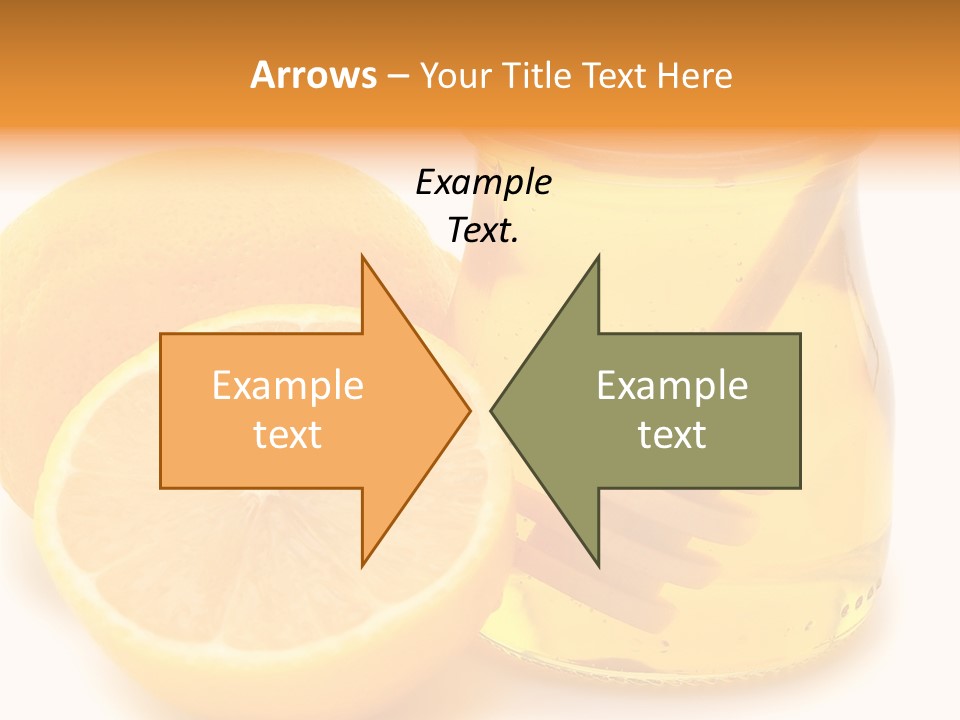 A Jar Of Honey And A Lemon Next To It PowerPoint Template