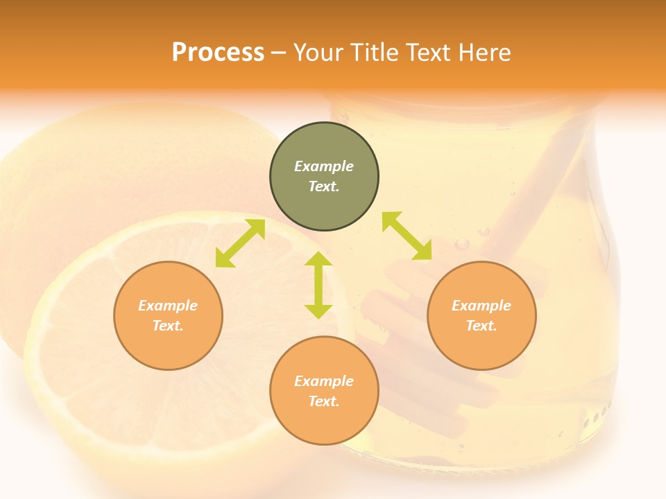 A Jar Of Honey And A Lemon Next To It PowerPoint Template