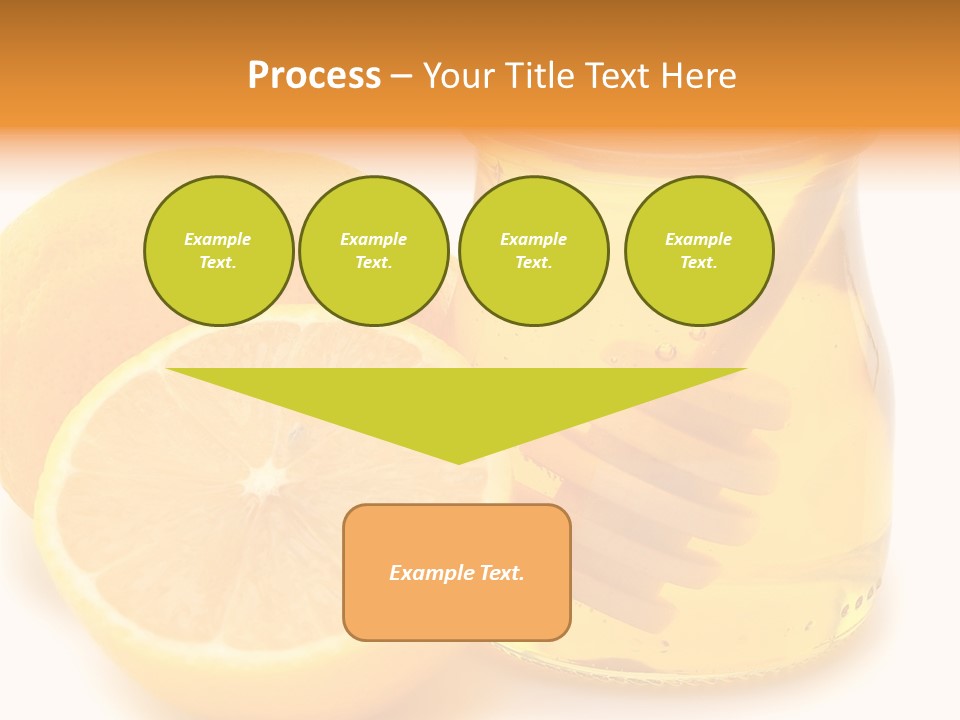 A Jar Of Honey And A Lemon Next To It PowerPoint Template