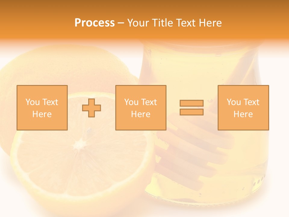 A Jar Of Honey And A Lemon Next To It PowerPoint Template
