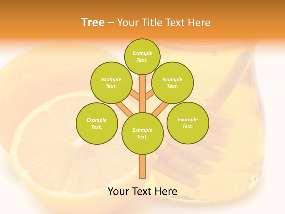 A Jar Of Honey And A Lemon Next To It PowerPoint Template