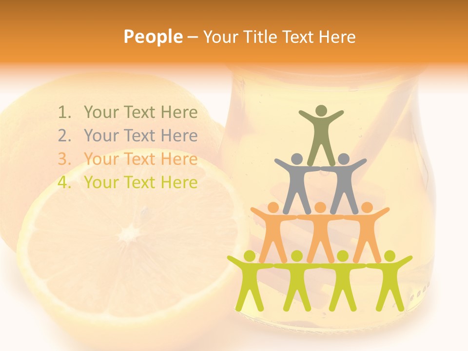 A Jar Of Honey And A Lemon Next To It PowerPoint Template