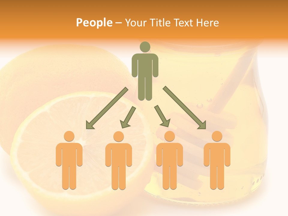 A Jar Of Honey And A Lemon Next To It PowerPoint Template