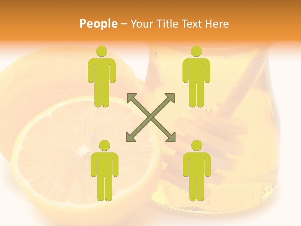 A Jar Of Honey And A Lemon Next To It PowerPoint Template