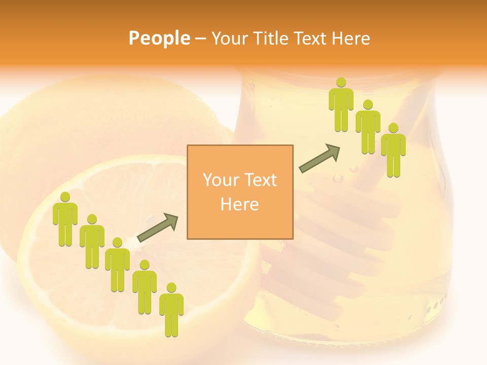 A Jar Of Honey And A Lemon Next To It PowerPoint Template