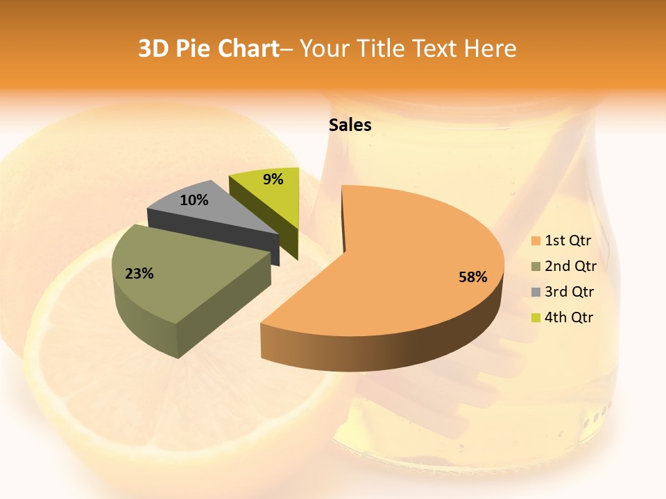 A Jar Of Honey And A Lemon Next To It PowerPoint Template