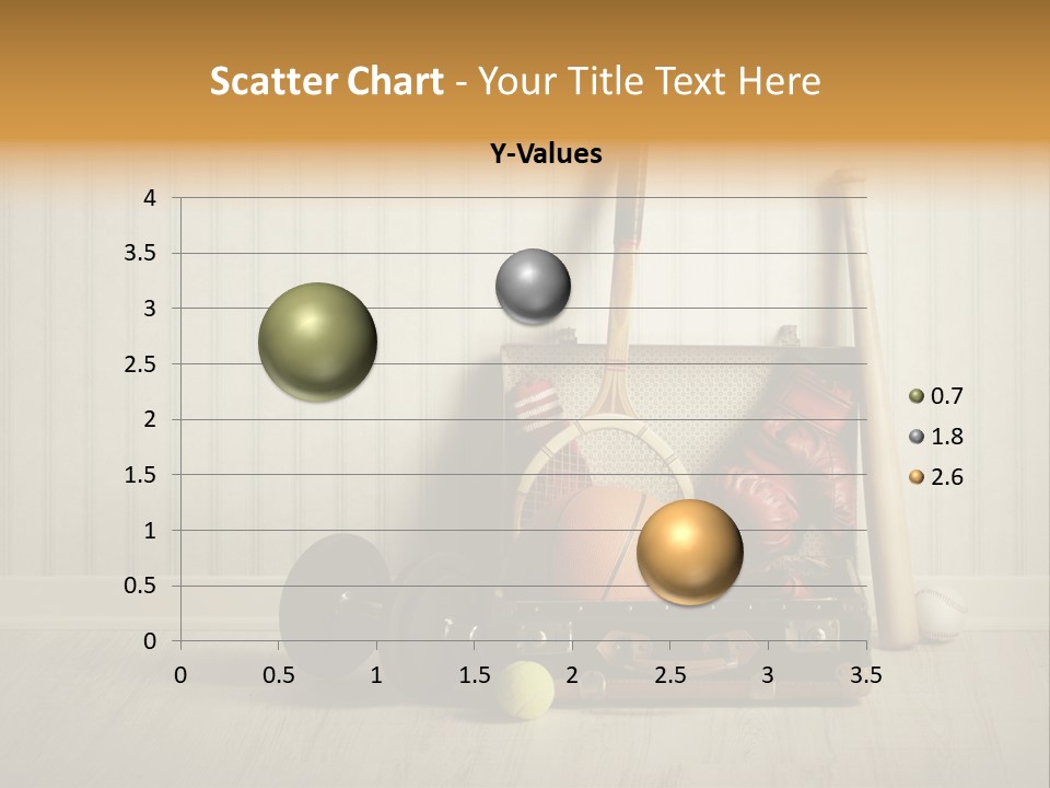 A Tennis Racket, Ball, Glove And Other Sports Equipment On A Wooden Floor PowerPoint Template