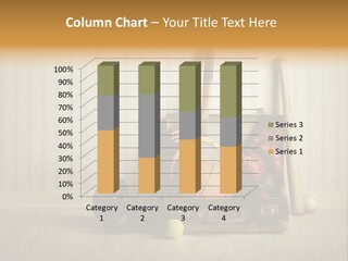 A Tennis Racket, Ball, Glove And Other Sports Equipment On A Wooden Floor PowerPoint Template
