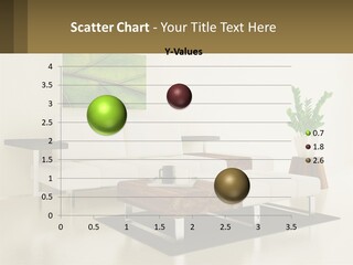 A Living Room With A White Couch And A Coffee Table PowerPoint Template